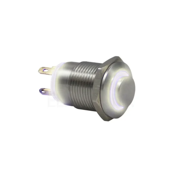 12mm Beyaz Halka Ledli Buton IP65 4 Pin 12mm Beyaz Halka Ledli Buton IP65 4 Pin