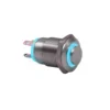 12mm Mavi Halka Ledli Buton IP65 4 Pin
