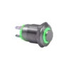 12mm Yeşil Halka Ledli Buton IP65 4 Pin