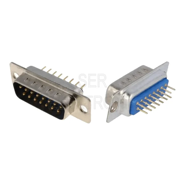 15 Pin Erkek İğne Ayak D-Sub Konnektör