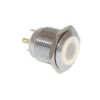 16mm Beyaz Halka Ledli Buton IP65 4 Pin