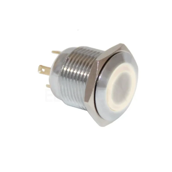 16mm Beyaz Halka Ledli Buton IP65 4 Pin 16mm Beyaz Halka Ledli Buton IP65 4 Pin
