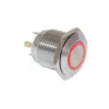 16mm Kırmızı Halka Ledli Buton IP65 4 Pin