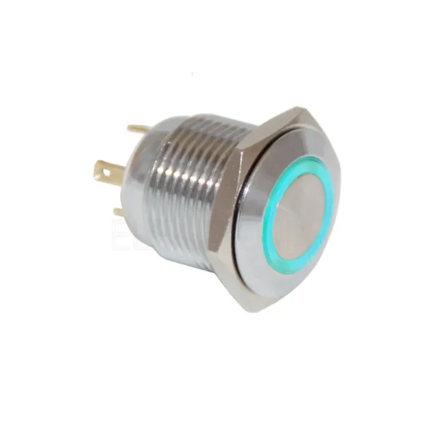 16mm Mavi Halka Ledli Buton IP65 4 Pin 16mm Mavi Halka Ledli Buton IP65 4 Pin