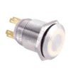 19mm Beyaz Halka Ledli Buton IP65 4 Pin