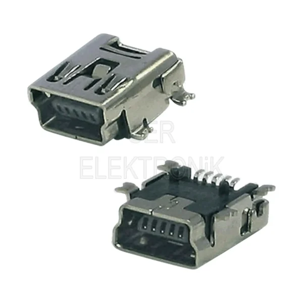 5 Pin Mini USB 180° Konnektör