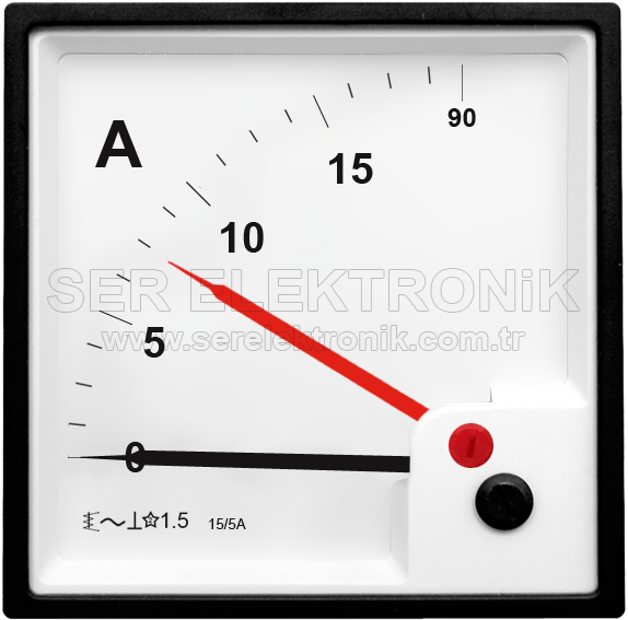 AC 15/5A 6 Times Red Point Analog Ampermetre