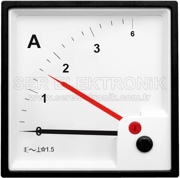 AC 3A Red Point Analog Ampermetre