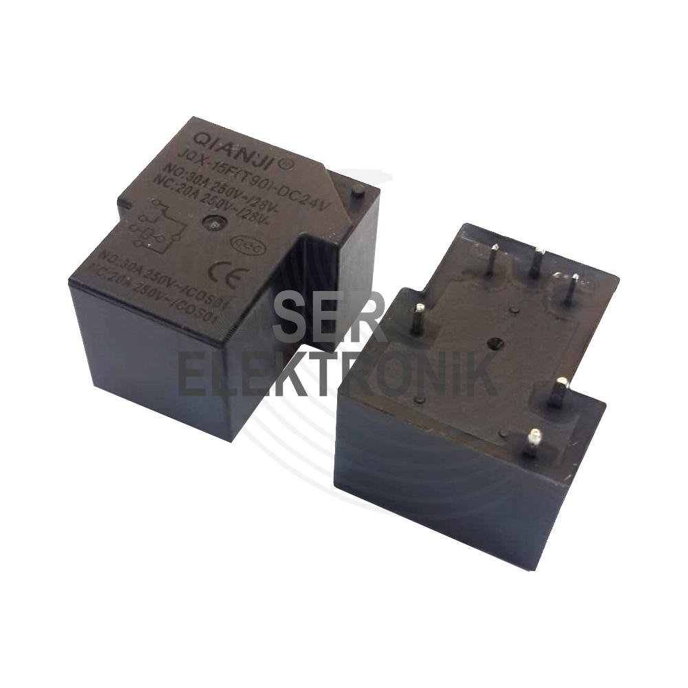 Qianji – JQX-15F(T90)-DC24V 30A 6pin Röle » Ser Elektronik