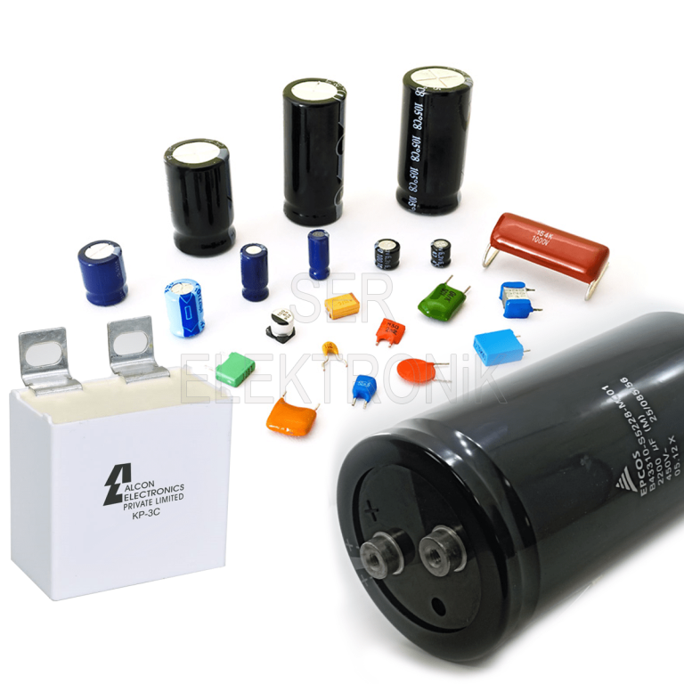 Farklı tür ve özellikte kondansatörler