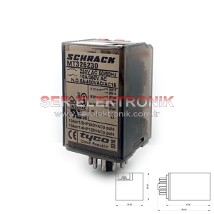 SCHRACK – MT326230 230VAC 3K 10A Endüstriyel Röle